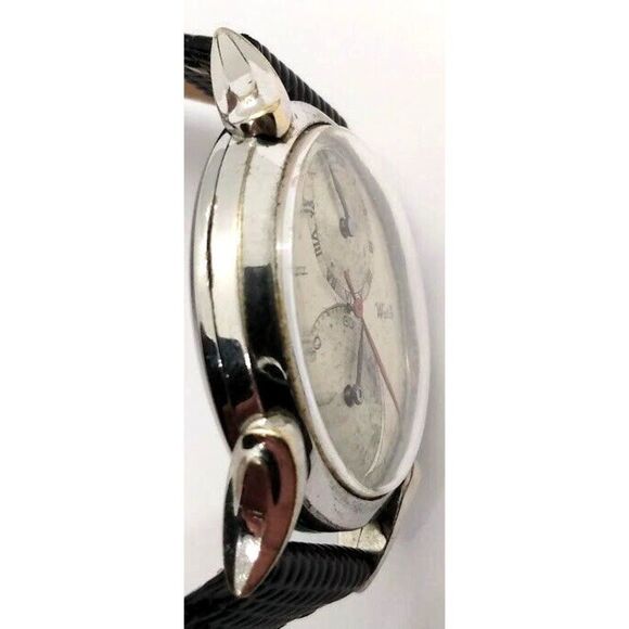 Rare Vintage Felca Regulator Men's Watch Swiss Silver Tone Retro Wristwatch - Picture 4 of 6